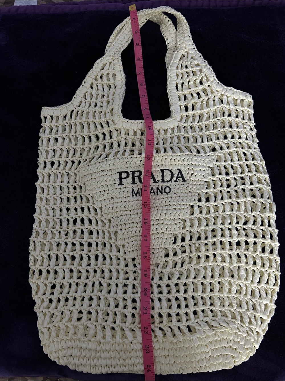 Upcycled Prada crochet bag - Picture 2 of 4